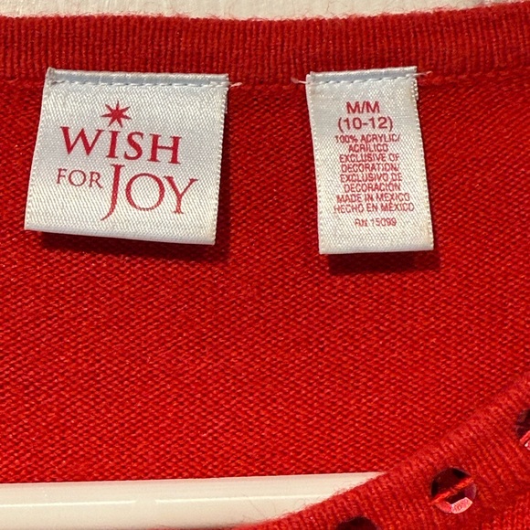 Wish for Joy cardigan sweater size.with snowmen on it.
Christmas Red Size Med - Picture 5 of 6